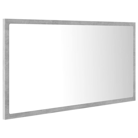 LUSTRO ŁAZIENKOWE Z LED SZARY BETON 80X8,5X37CM