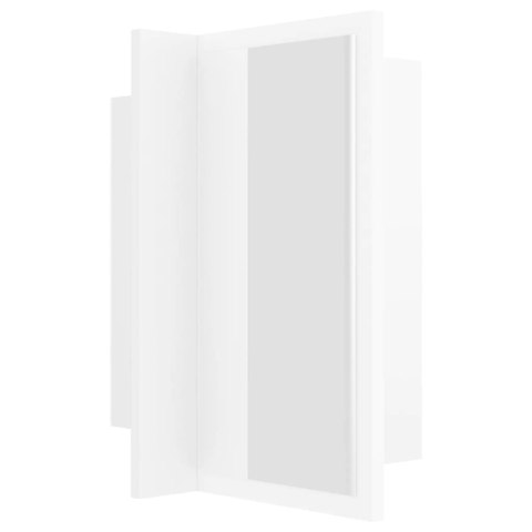 SZAFKA ŁAZIENKOWA Z LUSTREM I LED BIAŁA 40X12X45CM AKRYL