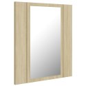 SZAFKA ŁAZIENKOWA Z LUSTREM I LED DĄB SONOMA 40X12X45CM