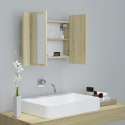 SZAFKA ŁAZIENKOWA Z LUSTREM I LED DĄB SONOMA 60X12X45CM