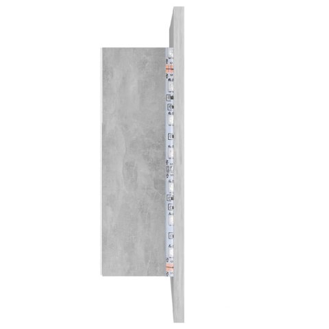 SZAFKA ŁAZIENKOWA Z LUSTREM I LED SZARY BETON 40X12X45CM