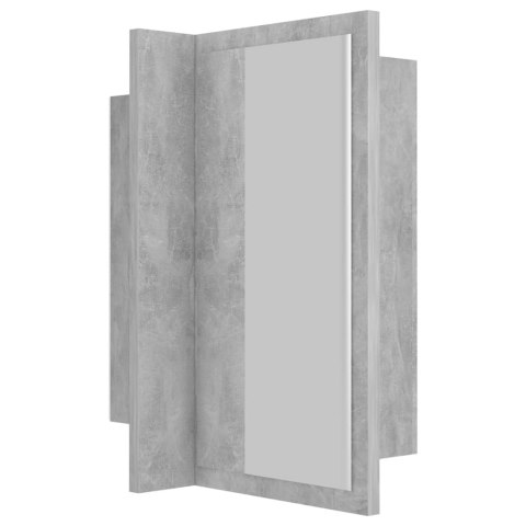 SZAFKA ŁAZIENKOWA Z LUSTREM I LED SZARY BETON 40X12X45CM
