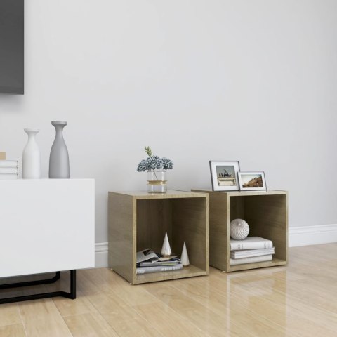 SZAFKI POD TV 2SZT DĄB SONOMA 37X35X37CM