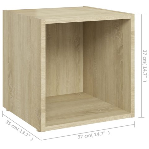SZAFKI POD TV 2SZT DĄB SONOMA 37X35X37CM
