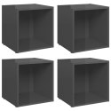 SZAFKI POD TV 4SZT POŁYSK SZARE 37X35X37CM