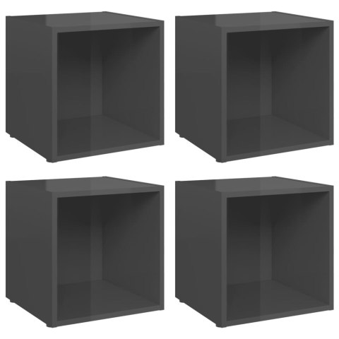 SZAFKI POD TV 4SZT POŁYSK SZARE 37X35X37CM