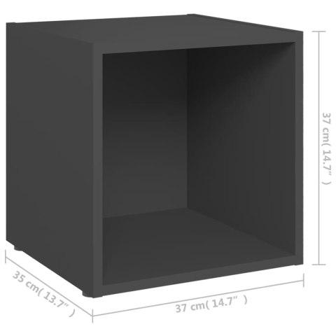 SZAFKI POD TELEWIZOR 4SZT SZARE 37X35X37CM