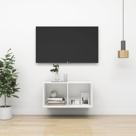 WISZĄCA SZAFKA TV BIAŁA 37X37X72CM