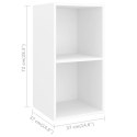 WISZĄCA SZAFKA TV BIAŁA 37X37X72CM