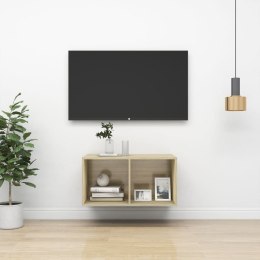 WISZĄCA SZAFKA POD TV KOLOR DĄB SONOMA 37X37X72CM