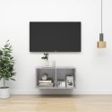 WISZĄCA SZAFKA POD TV SZARY BETON 37X37X72CM