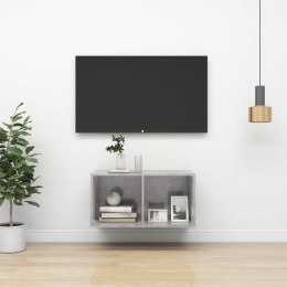 WISZĄCA SZAFKA POD TV SZARY BETON 37X37X72CM