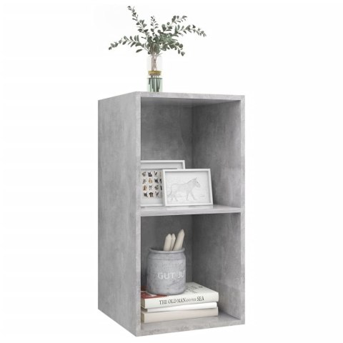 WISZĄCA SZAFKA POD TV SZARY BETON 37X37X72CM
