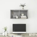 WISZĄCA SZAFKA POD TV SZARY BETON 37X37X72CM