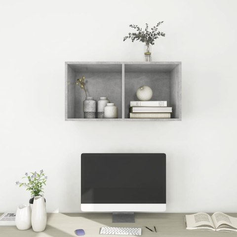 WISZĄCA SZAFKA POD TV SZARY BETON 37X37X72CM