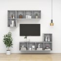 WISZĄCA SZAFKA POD TV SZARY BETON 37X37X72CM