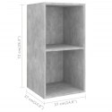 WISZĄCA SZAFKA POD TV SZARY BETON 37X37X72CM