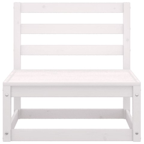 OGRODOWA SOFA ŚRODKOWA Z ANTRACYTOWYMI PODUSZKAMI BIAŁE DREWNO