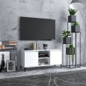 SZAFKA TVMETALOWE NÓŻKI BIAŁA 103,5X35X50CM