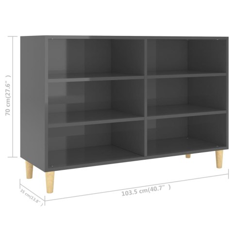 SZAFKA POŁYSK SZARA 103,5X35X70CM