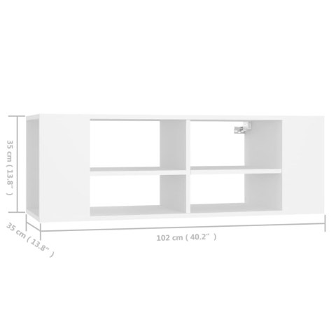 WISZĄCA SZAFKA TV BIAŁA 102X35X35CM