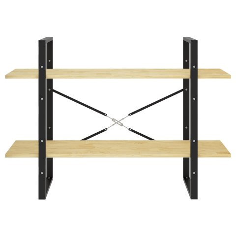 2-POZIOMOWY REGAŁ NA KSIĄŻKI 100X30X70CM SOSNOWY