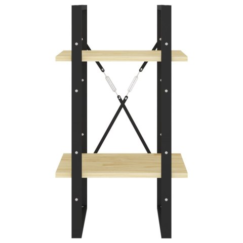 2-POZIOMOWY REGAŁ NA KSIĄŻKI 40X30X70CM DREWNO SOSNOWE