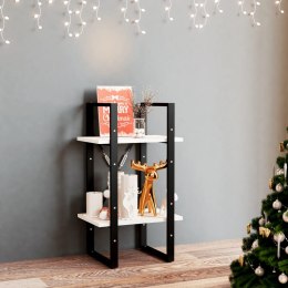 2-POZIOMOWY REGAŁ NA KSIĄŻKI BIAŁY 40X30X70CM SOSNOWY