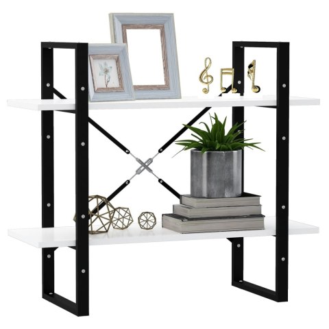 2-POZIOMOWY REGAŁ NA KSIĄŻKI BIAŁY 80X30X70CM