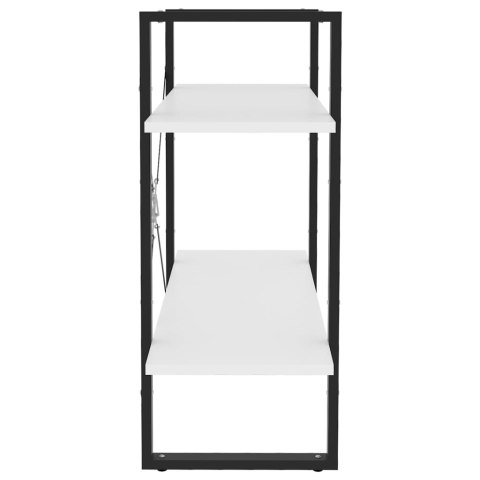 2-POZIOMOWY REGAŁ NA KSIĄŻKI BIAŁY 80X30X70CM