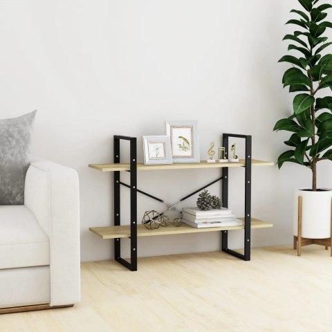 2-POZIOMOWY REGAŁ NA KSIĄŻKI DĄB SONOMA 100X30X70CM