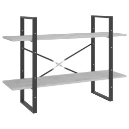 2-POZIOMOWY REGAŁ NA KSIĄŻKI SZAROŚĆ BETONU 100X30X70CM