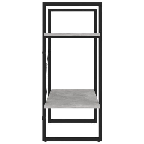 2-POZIOMOWY REGAŁ NA KSIĄŻKI SZAROŚĆ BETONU 60X30X70CM