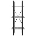 3-POZIOMOWY REGAŁ NA KSIĄŻKI SZAROŚĆ BETONU 40X30X105CM