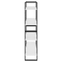4-POZIOMOWY REGAŁ NA KSIĄŻKI BIAŁY 100X30X140CM