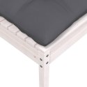 2-OSOBOWA SOFA OGRODOWA Z PODUSZKAMI BIAŁA DREWNO SOSNOWE