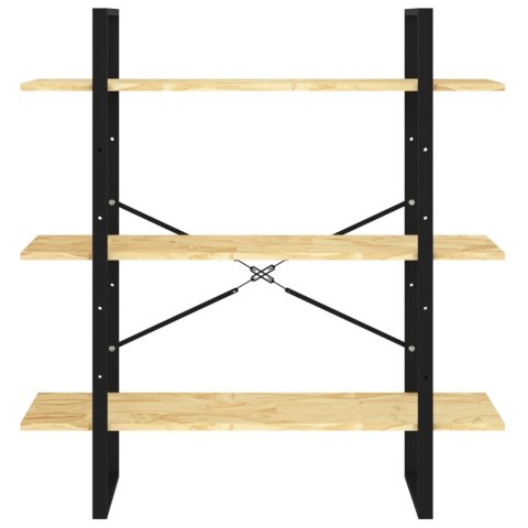 3-POZIOMOWY REGAŁ NA KSIĄŻKI 100X30X105CM SOSNOWY