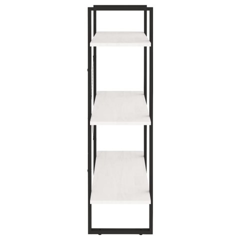 3-POZIOMOWY REGAŁ NA KSIĄŻKI BIAŁY 80X30X105CM SOSNOWY