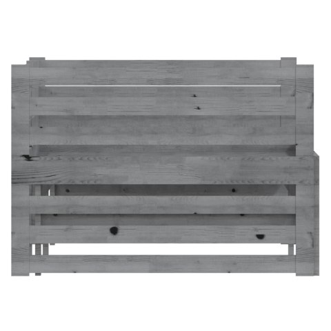 ŁÓŻKO WYSUWANE DREWNO SOSNOWE SZARE 2X(90X200)CM