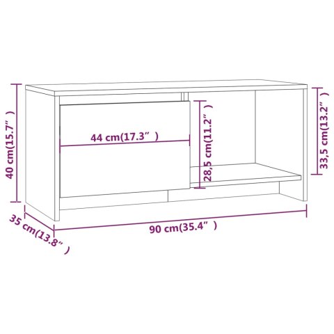 SZAFKA POD TV DĄB SONOMA 90X35X40CM