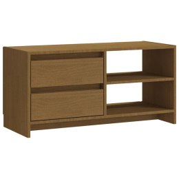 SZAFKA POD TVMIODOWY BRĄZ 80X31X39CM DREWNO SOSNOWE