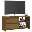 SZAFKA POD TVMIODOWY BRĄZ 80X31X39CM DREWNO SOSNOWE