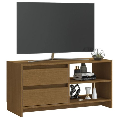 SZAFKA POD TVMIODOWY BRĄZ 80X31X39CM DREWNO SOSNOWE