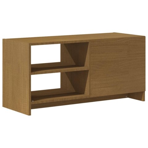 SZAFKA POD TVMIODOWY BRĄZ 80X31X39CM DREWNO SOSNOWE