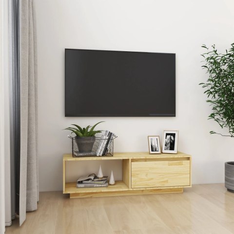 SZAFKA POD TELEWIZOR 110X30X33,5CM DREWNO SOSNOWE