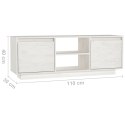 SZAFKA POD TELEWIZOR BIAŁA 110X30X40CM DREWNO SOSNOWE