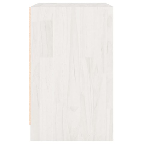 SZAFKI NOCNE 2 SZT BIAŁE 40X31X50CM DREWNO SOSNOWE