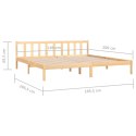 RAMA ŁÓŻKA DREWNO SOSNOWE 180X200CM SUPER KING