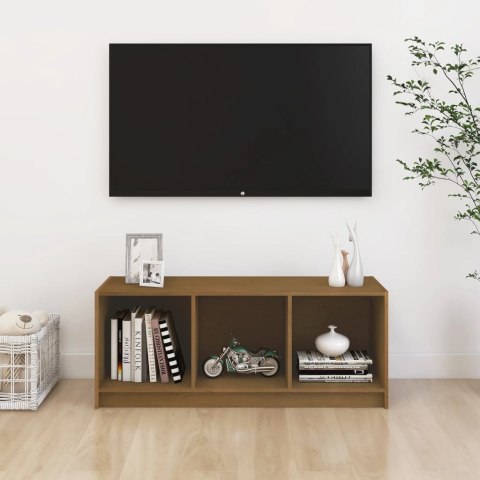 SZAFKA POD TVMIODOWY BRĄZ 104X33X41CM DREWNO SOSNOWE