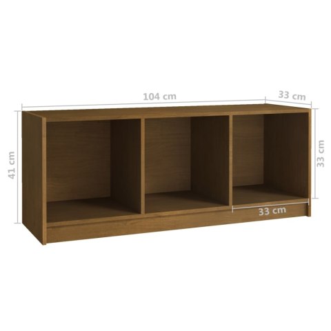 SZAFKA POD TVMIODOWY BRĄZ 104X33X41CM DREWNO SOSNOWE